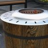 Outsunny Smokeless Fire Pit with Fireproof Mat