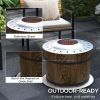 Outsunny Smokeless Fire Pit with Fireproof Mat