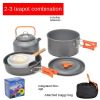 Outdoor Portable 2-3 Person Camping Stove Set with Non-Stick Pot, Teapot, and Tableware