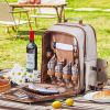Outdoor Camping Picnic Backpack Bag with Tableware for 4 Person