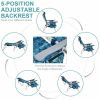 4-Pack: 5-Position Outdoor Folding Backpack Beach Reclining Chair with Pillow