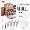 Outdoor Camping Picnic Backpack Bag with Tableware for 4 Person