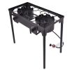 150,000 BTU Double Burner Outdoor Stove BBQ Grill
