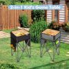 2-Piece Folding Camping Tables with Large Capacity Storage Sink