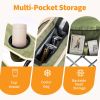 Oversized Camping Folding Chair – Heavy Duty Padded Chair with Cooler Bag & Storage