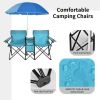 Portable Folding Double Chair With Umbrella