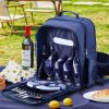 Outdoor Camping Picnic Backpack Bag with Tableware for 4 Person