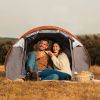 Pop-Up Automatic Camping Tent with Mosquito Net Windows & Carrying Bag