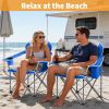 Oversized Camping Folding Chair – Heavy Duty Padded Chair with Cooler Bag & Storage