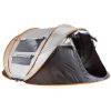 Pop-Up Automatic Camping Tent with Mosquito Net Windows & Carrying Bag