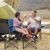 Foldable Camping Table – Portable Lightweight Picnic Table with Cup Holders (1 or 2 Pack Options)