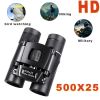 500x500x25 / 300x25 Professional Folding Small Compact Lightweight Binoculars – Long Range Zoom Telescope with Storage Bag