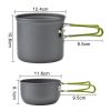 Outdoor Pot Set For 1-2 People - Portable Camping Cooker With Cutlery