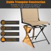 All Weather Outdoor Foldable 360° Swivel Chair with Iron Frame