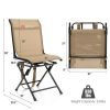 All Weather Outdoor Foldable 360° Swivel Chair with Iron Frame