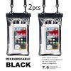 2 pcs Oversized Waterproof Mobile Phone Pouches – Touchscreen Dry Bags for Outdoor & Underwater Use