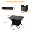 Foldable Camping Table With Storage Basket