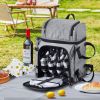 Outdoor Camping Picnic Backpack Bag with Tableware for 4 Person