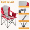 Oversized Camping Folding Chair – Heavy Duty Padded Chair with Cooler Bag & Storage