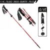 5-Section Collapsible Hiking Poles – Lightweight Trekking Poles with Secure External Lock