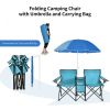 Portable Folding Double Chair With Umbrella