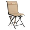 All Weather Outdoor Foldable 360° Swivel Chair with Iron Frame