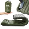 Inflatable Camping Sleeping Pad with Built-In Pillow