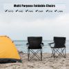 Folding Camping Chairs Set of 2 – Portable Outdoor Lawn Chairs with Cup Holders