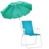 Folding Beach Chair with Umbrella – Lightweight Portable Camping Chair for Adults