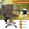 360° Swivel Portable Foldable Chair with Storage Pockets