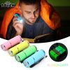 Glow-in-the-Dark Rubber-Coated Mini LED Flashlight